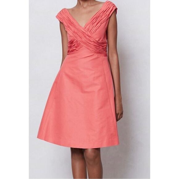 Anthropologie Mirror of Venus Pink Salmon Formal Dress - size 6 - Picture 6 of 6